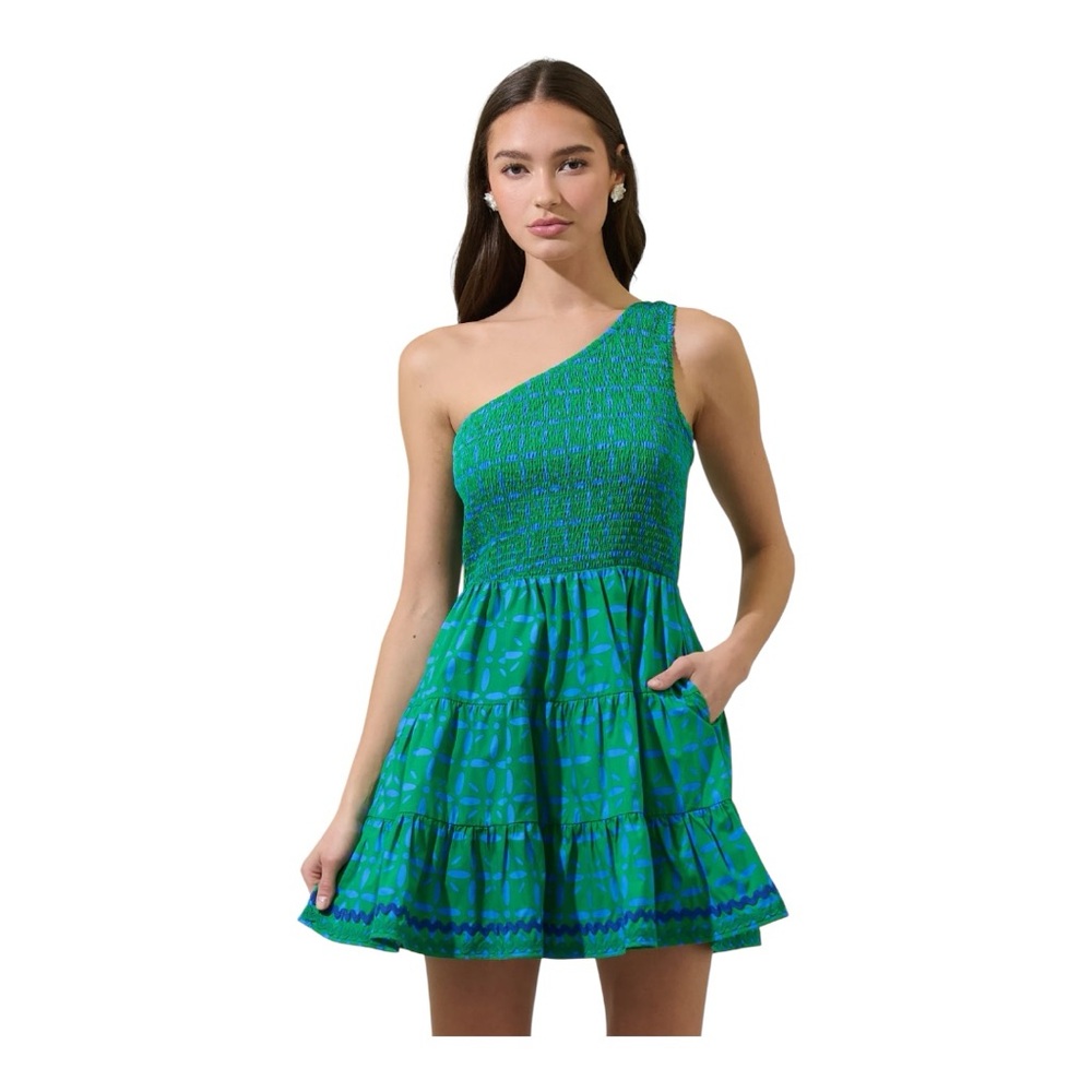 Sugarlips Prism Play Remi One Shoulder Mini Dress Size L NWT
